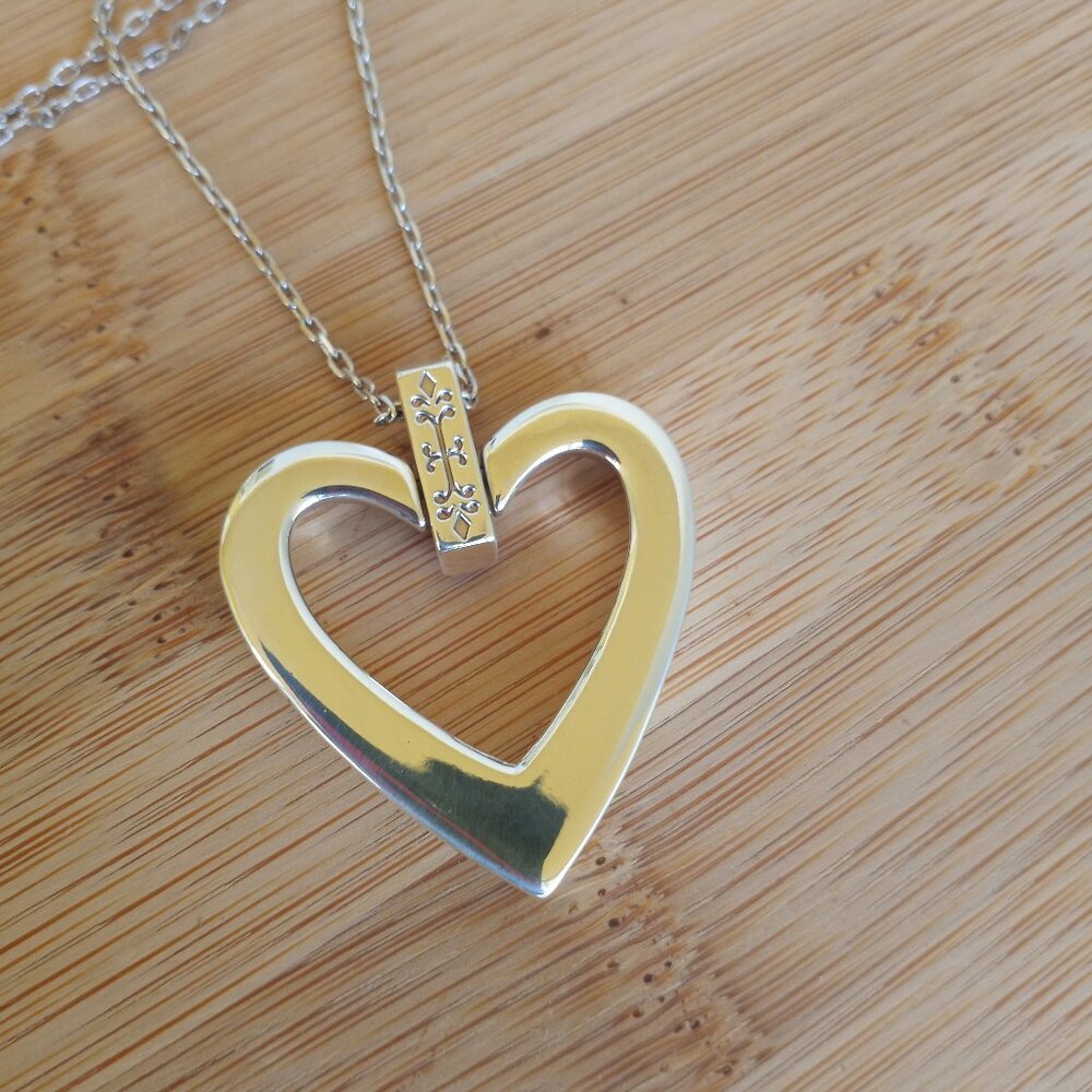 Brighton Spectrum heart necklace with ruby red bar - Picture 5 of 12
